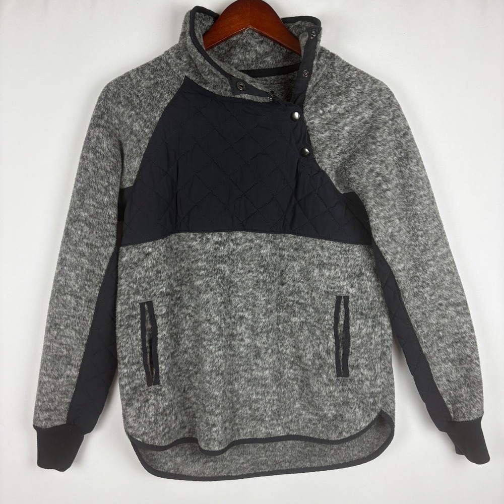Abercrombie & Fitch Fleece Pullover‎ Quilted Snap